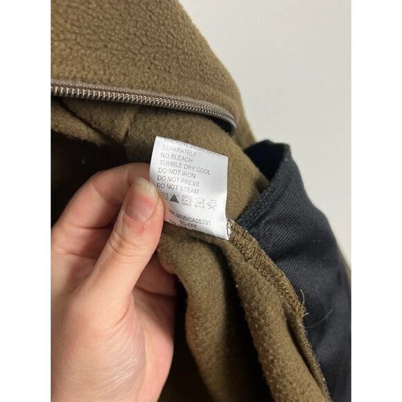 Woolrich Fleece Vest Medium Brown Full Zip Sleeveless Outdoor Hiking Size M Mens - Picture 5 of 7